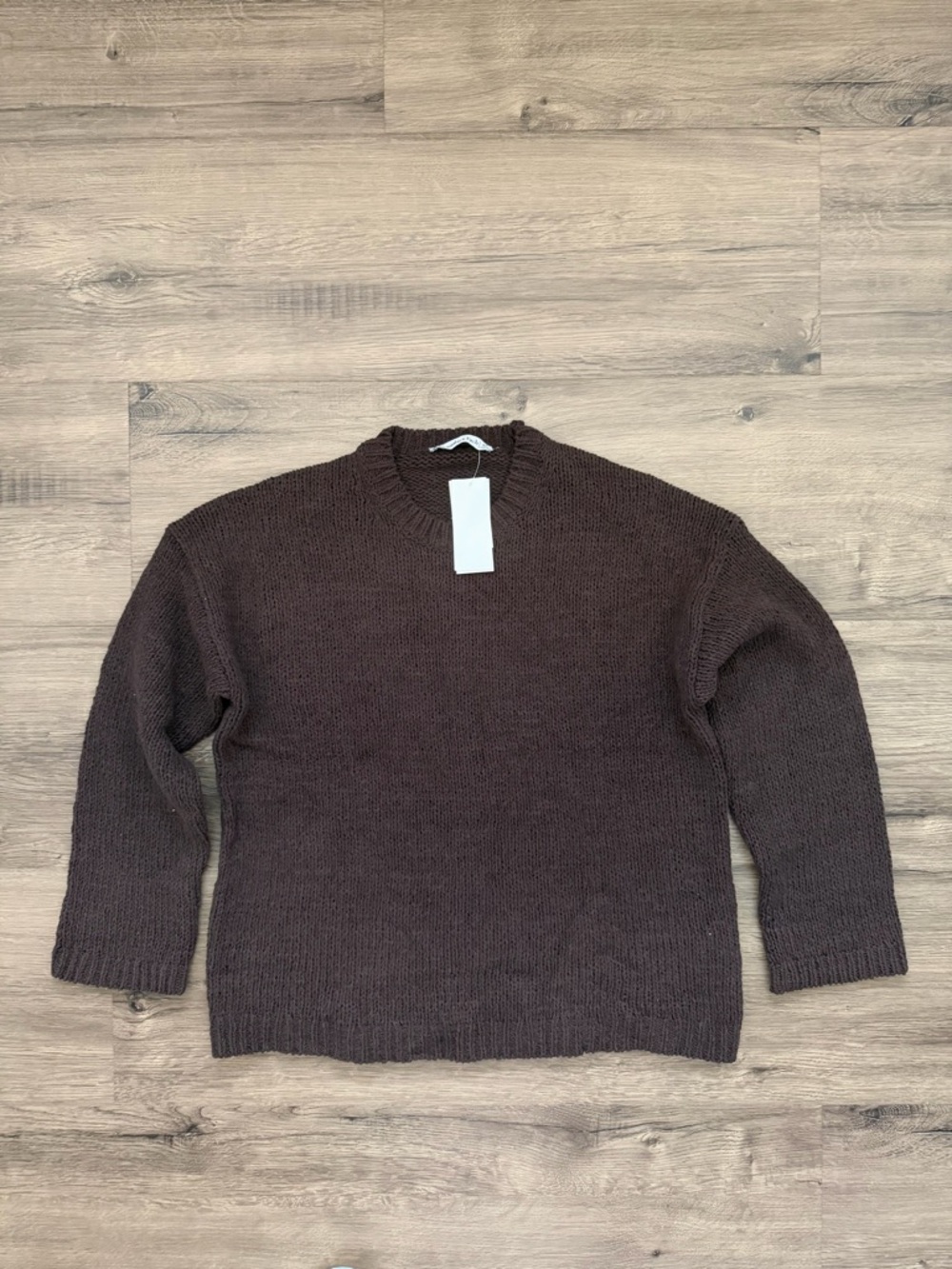 NWT Open-Stitch Textural Crew Sweater